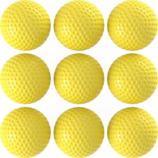 Practice Foam Golf Balls Pack of 9 - Dent Resistant, Limited Flight, Realistic Performance for Indoors and Backyard