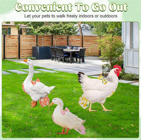 XGIDXFZ 6Pcs Chicken Diapers for Hens,Reusable Duckling Diapers Washable Waterproof Pet Diapers with Bow Tie