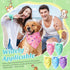 50 Set 5 Sanwuta Pcs Birthday Dog Bandanas Bulk Pastel Candy Sprinkles Bandanas for Dogs Triangle Kerchief Bibs Scarf