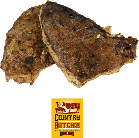 THE COUNTRY BUTCHER Beef Lung Dog Treats for Small, Medium and Large