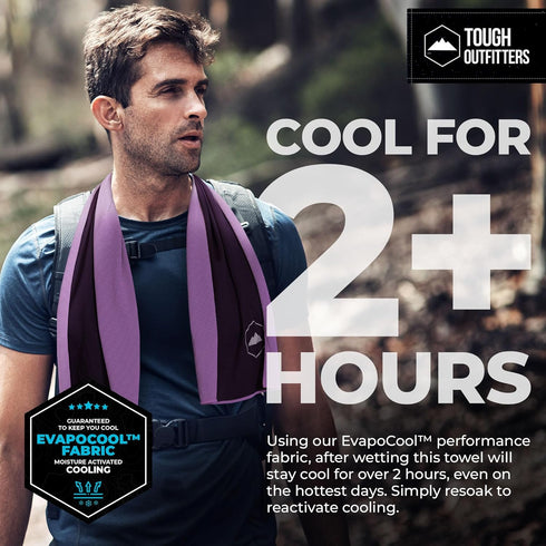 Tough Outdoors Cooling Towel, for Neck & Face, Ice Wrap & Sweat Rag for Camping, Gym, Yoga