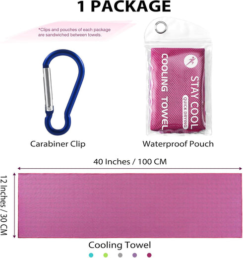 5 Pack Cooling Towels - Gym Towels, Gym Towel for Working Out, Yoga Towel, Quick Dry Towel for Running, Camping