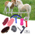 10Pcs Set Horse Grooming Kit Equestrian Brush with Sweat Scraper Combs Hoof Pick for Horse Care Cleaning Tools