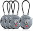 Savior Equipment Quality TSA-Approved 3-Digit Combination Cable Travel Luggage Locks for Rifle Bag, 4-Pack SW Gray