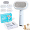 5 IN 1 Pet Grooming Brush Kit, Self Cleaning Slicker Brush for Dogs & Cats, Suitable for Small & Large Pets, Blue