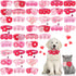 Tudomro 40 Pcs Adjustable Pink Dog Collars, Rose Red for Small Medium Dogs, Wedding Party Grooming Accessories