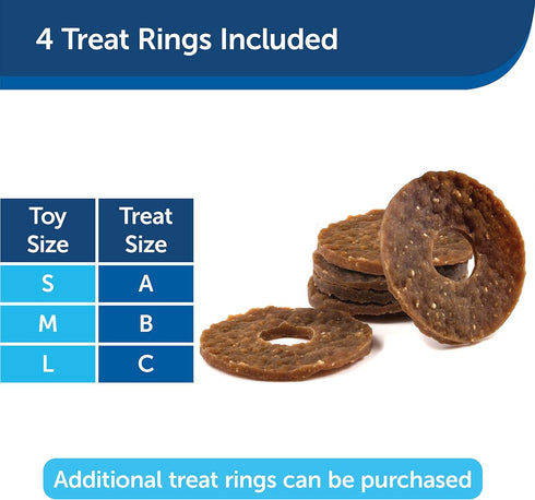 PetSafe Busy Buddy Large Dog Toy – Treat Holding Jack for Strong Chewers – Challenging with Treat Rings Included