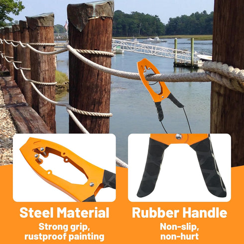 Kayak Anchor Grip with 16.4ft Paracord, Brush Gripper for Canoe, Boat, Fishing, Camping - Orange Kayak Accessories