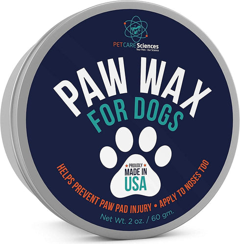 Paw Wax, 2 Oz Tin of Dog Paw Balm for Dry Paws, Moisturizer for Dogs and Cats