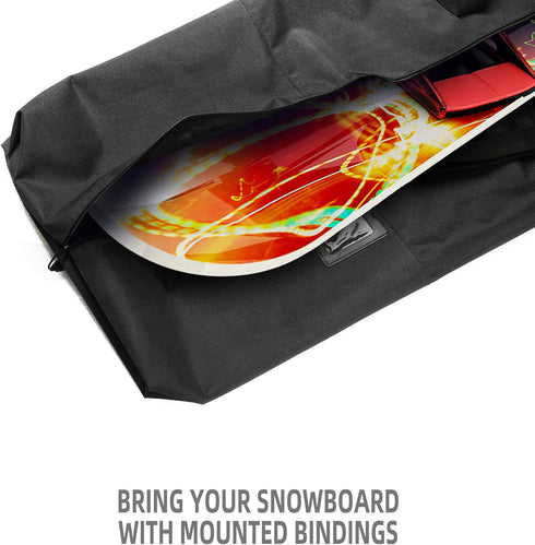 Snowboard Bag for Transporting Snowboard Up to 165 cm & Extras, Waterproof for Men, Women, Youth