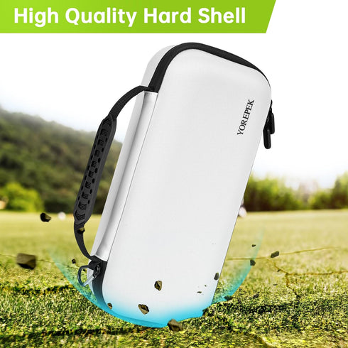 YOREPEK Golf Glove Holder with Removable Shaper - Protective Hard Shell Case Bag with 2 Dividers for Balls, Tees, Golf