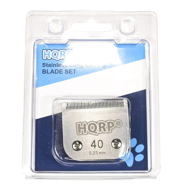HQRP Size-40 Animal Clipper Blade, Compatible with Oster A5, A-5 Turbo 2-Speed, Golden A5, Turbo A5 Pet Grooming