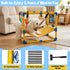 Bullro 8 Hammock Puppy Play Gym with Hanging Toys, Dog Jungle Gym Indoor with and Funny Enrichment Toys, PVC Frame