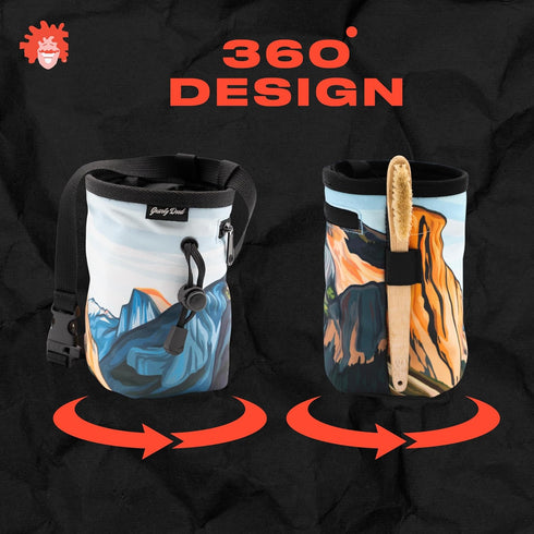 Rock Climbing Chalk Bag | for Outdoor, Gym, & Bouldering | Adjustable Waist Belt, Durable Drawstring Closure