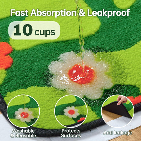 16"x30", 2 Pack Qeils Reusable Puppy Pads for Small Dogs, Washable Pee Pads with Non-Slip , Absorbent Leakproof Mat