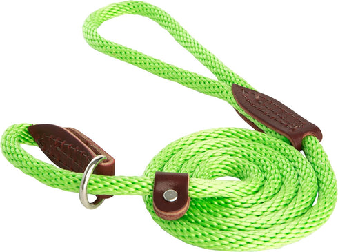 British Rope Slip Lead for Dogs, 4', Lime Green
