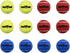 Dog Squeaky Tennis Balls - Premium Strong Dog & Puppy Balls in 3 Sizes for Training and Play, Red Yellow Blue