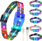 2 Pack Light Up Dog Collars, LED Rechargeable Waterproof Buckle Glow Collar for Medium Large Dogs, Neck 14.17-24.8"