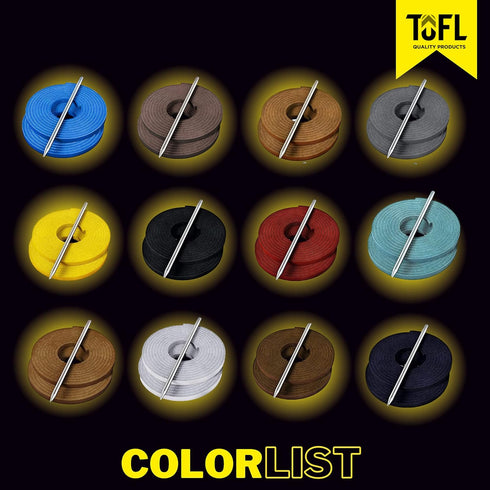 TOFL Softball and Baseball Glove Lace Kit | 2 Leather Laces with Lacing Needle for Mitt Glove Repair | Catchers Glove
