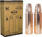 Set of Plain and Hammered Copper Water Bottles, 850 Ml (28.75 Fl Oz), Unlined, Uncoated, Lacquered-Free for Ayurveda