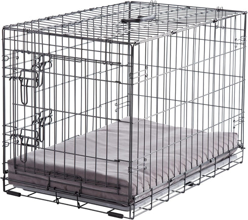 South Pine Porch Piper Premium Crate Pad with Removable Cover, Gray, Medium (36" x 23")