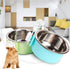 Pet Hanging Bowl, 2-in-1 Removable Stainless Steel Food Bowl for Puppy/Cat, Large Water Feeder for Dogs