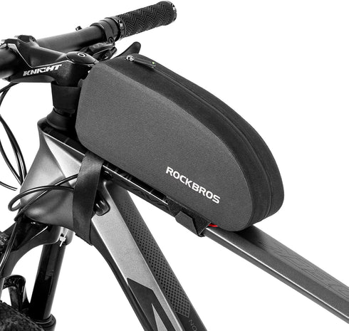 ROCKBROS Waterproof Bike Top Tube Bag, Large Upgrade Bicycle Front Frame Pouch Pack for Mountain Road Bike