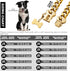 Gold Chain Dog Collar 19mm, 18K Cuban Link with Secure Snap Buckle for Small Medium Pitbull (26")