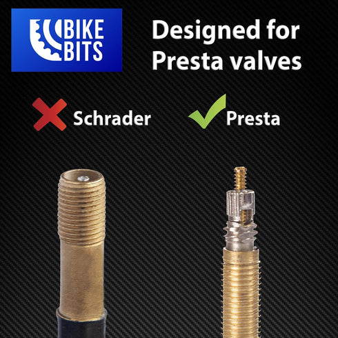 Presta Valve Caps, Anodized Aluminum, Use on Presta/French Valves, Designs: Bullet, Rocket, Hamburger (4 Pack)