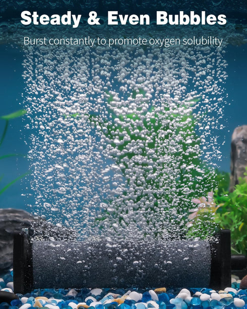 Pawfly 5 Inch Aquarium Air Stone, Cylindrical Bubble Release Tool, Oxygen Diffuser for Fish Tanks, Buckets, Small