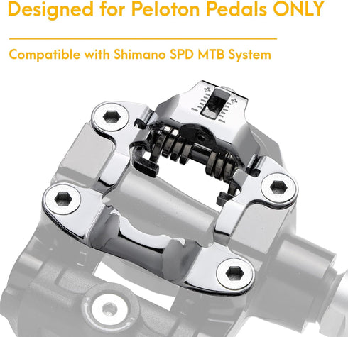 Venzo Bicycle Toe Clips Pedal Adapters for Indoor Exercise Bike - Compatible with Peloton, Convert Look Delta to Toe