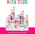 Kitty Caps Nail Caps for Cats, Safe & Stylish Alternative to Declawing, X-Small (Under 5 lbs), Black with Gray Tips