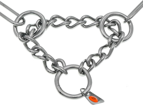 Herm Sprenger Stainless Steel Fur Saver Dog Collar, Long Link Professional Training Collar for Medium Large Dogs (24in)