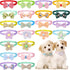 22 Pack Dog Bow Tie Dog Flower Collar, Adjustable Bowtie Dog Collar with Dot Print Bowknot Flower Neck Tie for Medium