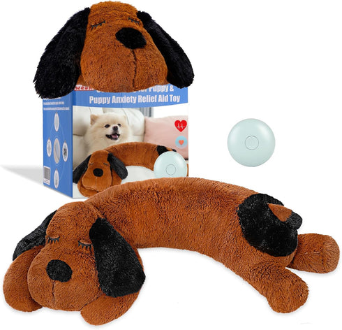 WEOK Puppy Heartbeat Toy for Separation Anxiety Relief, Heartbeat Stuffed Animal Anxiety