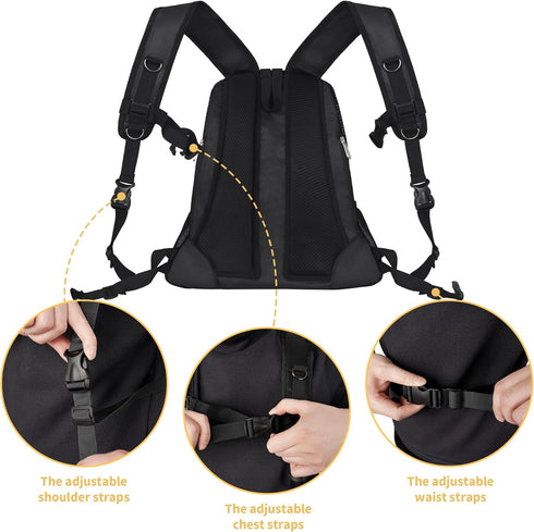 WOYYHO Pet Dog Carrier Backpack, Ventilated Mesh Front Backpack for Small Dogs, Safety Belt for Travel & Hiking (M,