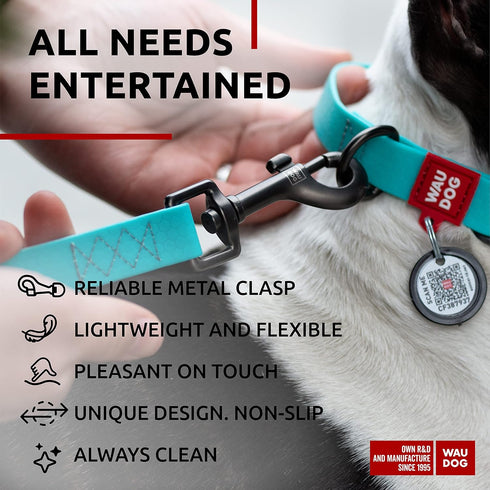 WAUDOG Waterproof Dog Leash, 4 Ft / 6 Ft, Anti-Slip for Large, Medium, Small Dogs, Heavy Duty Water Resistant