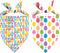 QIRUIMI Easter Dog Bandana, 2 Pack Adjustable Holiday Party Pets Rabbit Easter Egg