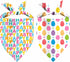 QIRUIMI Easter Dog Bandana, 2 Pack Adjustable Holiday Party Pets Rabbit Easter Egg