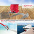 Premium Anchor Rope 50ft x 3/8 inch, Solid Braid MFP Marine Rope, Boat Anchor Line with Thimble & Shackle