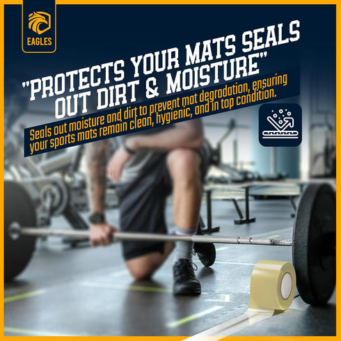 3 4 Inch, 1, 2 3 Pack MMA (2, 4 Inch) Clear Mat Tape or or Mat Tape for Wrestling Grappling Gymnastics Jiu Jitsu Floor