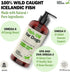 Wild Caught Fish Oil for Dogs - 16oz - Omega 3-6-9, Reduces Shedding, Supports Skin, Coat, Joints, Heart