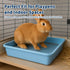 (15x12x4, Oncpcare Deep Guinea Pig Litter Box with Metal Grid, Plastic Bunny Litter Pan Potty Trainer Tray for Small