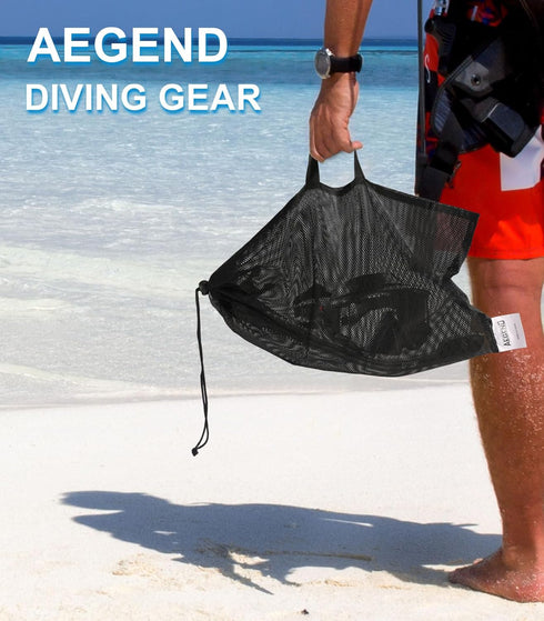 Swimming Aegend Snorkeling Gear for Adults Youth Kids, Snorkel Mask with Top Dry Valve - Panoramic View Anti-Leak