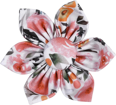 Elegant little tail Floral Girl Dog Collar, Adjustable Pet Collar with Flower Gift for X-Small Dogs and Cats