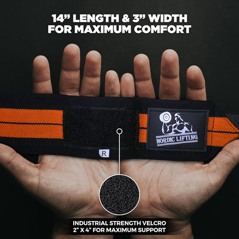 Wrist Wraps + Lifting Straps Bundle, 2 Pairs for Weightlifting and Gym