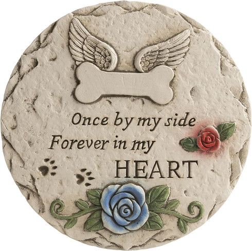 Pet Memorial Stone for Loss Dog or Cat, Sympathy Bereavement Gifts, Pet Grave Markers with Paw Prints