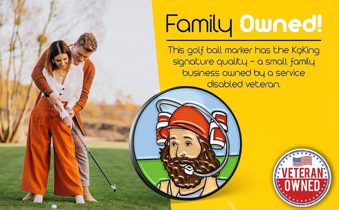 Gilmore Cracker Golf Ball Marker with Magnetic Hat Clip, Plus Bonus Drunk Caddy Golf Ball Marker
