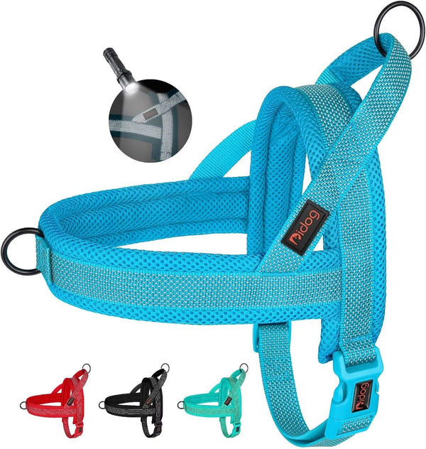 Didog No Pull Dog Harness, Breathable Mesh Padded, Quick Fit Adjustable Vest for Small, Medium & Large Dogs (Blue, S)