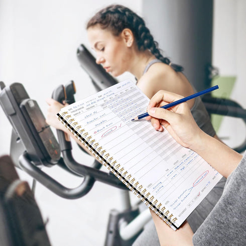 Fitness Journal Workout Planner, A4(8.5" x 11") Undated Journal & Log Book for Men & Women, Track Progress & Goals